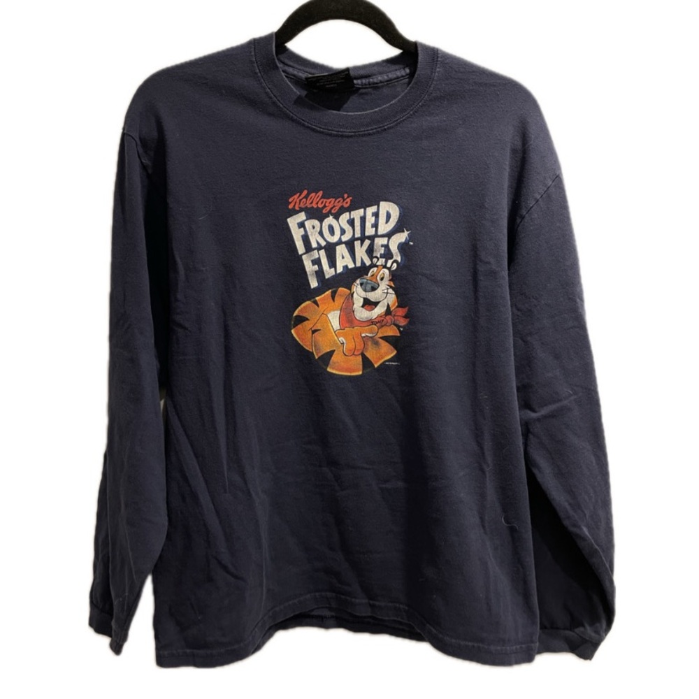 Rare Vintage Steve & Barry's 2007 Navy Frosted Flakes Long Sleeve Tee